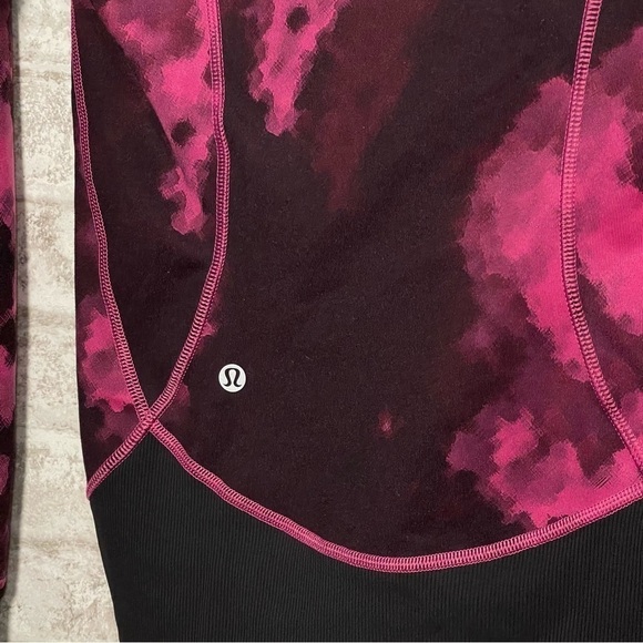 Lululemon Pink Daily Practice‎ Blooming Pixie Raspberry Black Jacket Size 6 - Picture 6 of 8